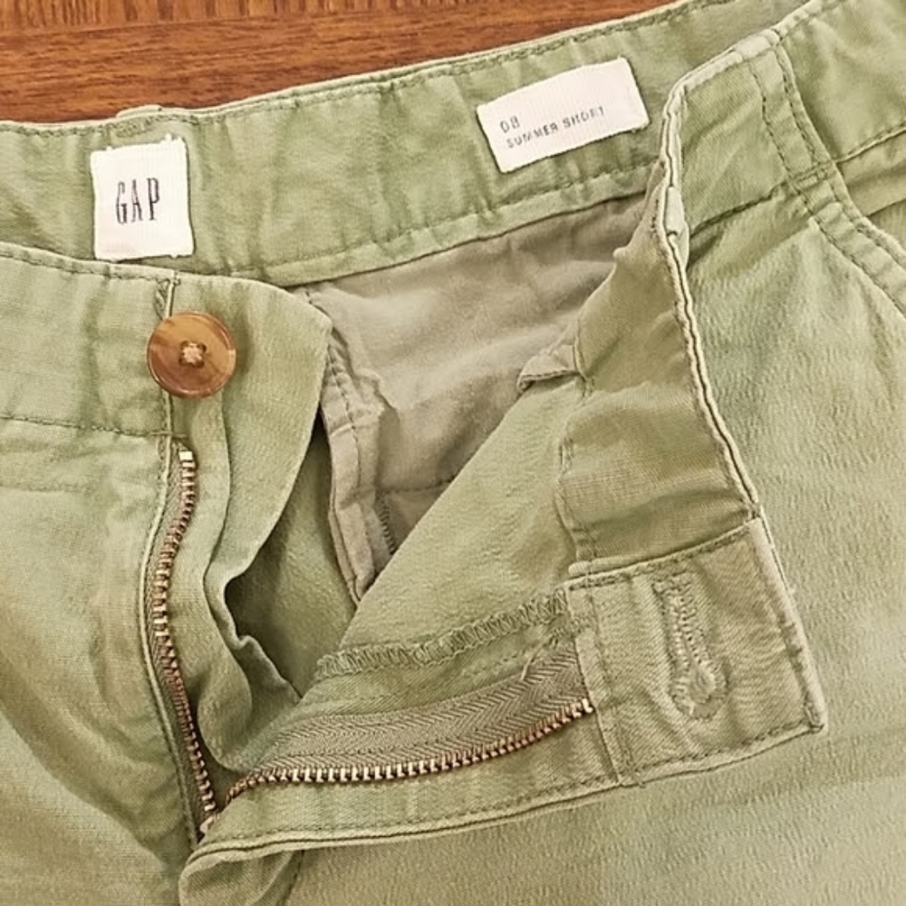 Gap twill summer shorts in jungle green - Picture 4 of 5